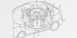 Беспилотники Ford получат выдвижной стол со встроенным эйрбегом