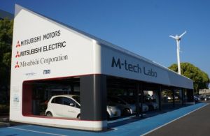 В Mitsubishi придумали, как запитать офисы энергией от припаркованных на стоянке электромобилей